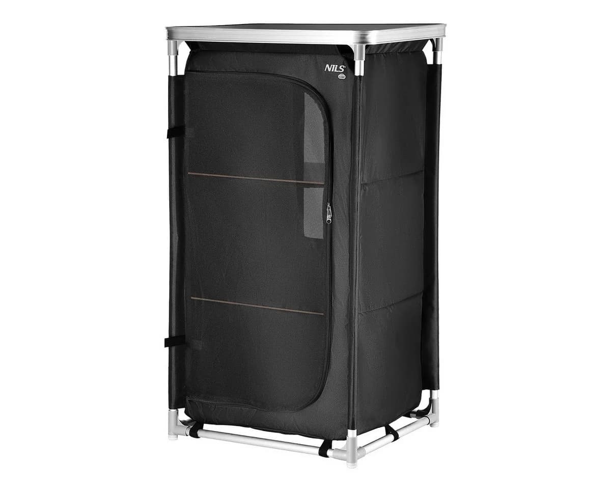 NILS CAMP Campingschrank Mehrzweckschrank schmal mit Ablagefläche