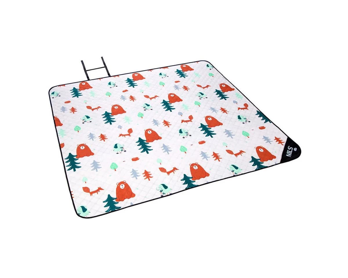 NILS CAMP Picknickdecke WALD 195x200cm Wasserdicht Outdoordecke - Bild 2