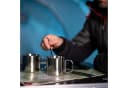 NILS CAMP Campingbecher Set 4-tlg. Edelstahl mit Faltgriff Silber Bild 1