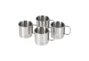 NILS CAMP Campingbecher Set 4-tlg. Edelstahl mit Faltgriff Silber Bild 2