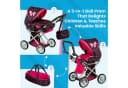 kinderplay Puppenwagen 3in1 höhenverstellbar Innen & Außen Tragetasche Bild 1