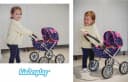 Kinderplay Dolls & Strollers Puppenwagen Gondel Leicht & Faltbar Rollenspiel für Kinder Bild 1