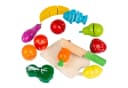 kinderplay Spielküche Holz Schneide Set Obst Gemüse Bunt Bild 3