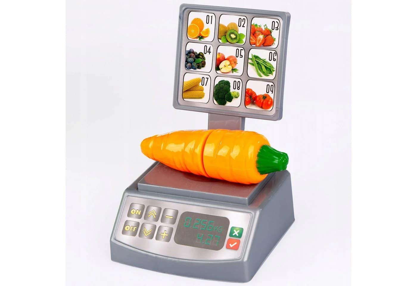 kinderplay Kaufladen Kinder Einkaufskorb Set – Lernspielzeug mit Obst