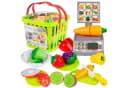 kinderplay Kaufladen Kinder Einkaufskorb Set – Lernspielzeug mit Obst Bild 2