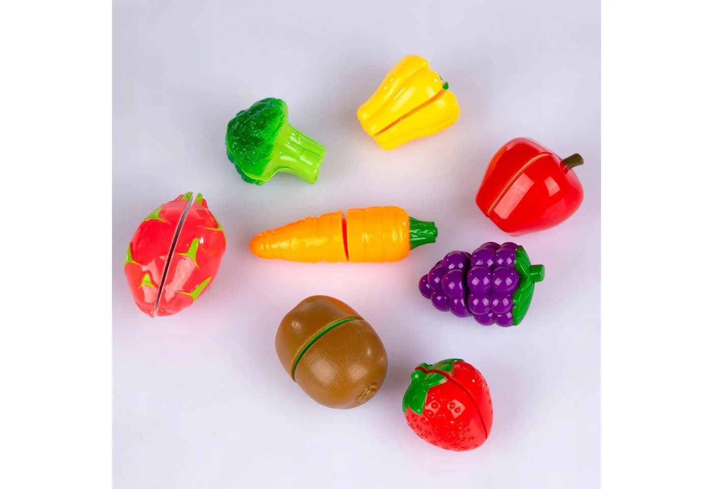 kinderplay Kaufladen Kinder Einkaufskorb Set – Lernspielzeug mit Obst - Bild 4