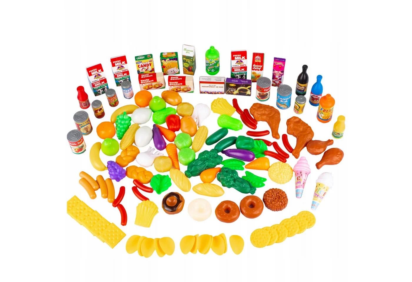 kinderplay Spiellebensmittel Set 120-teilig für Kinderküche - Bild 2