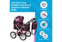 kinderplay Puppenwagen höhenverstellbar mit Tasche und Verdeck Bild 1