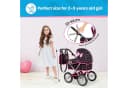kinderplay Puppenwagen höhenverstellbar mit Tasche und Verdeck Bild 3