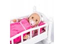 kinderplay Puppenwiege 2in1 Schaukelbett mit Bettwäsche Rosa Bild 5