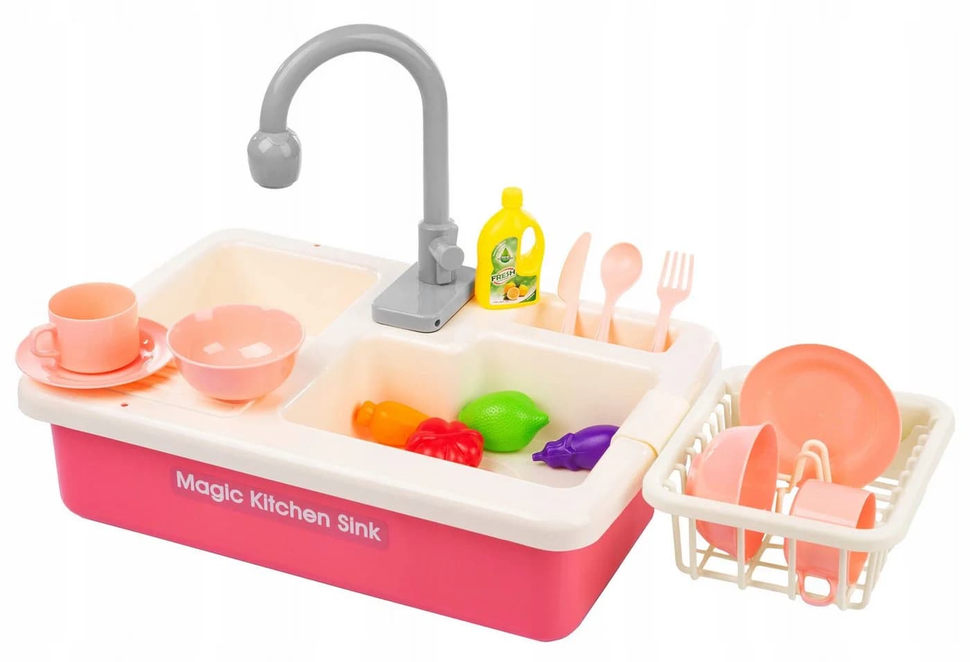 Kinderplay Dolls & Strollers Spielküche Spielküchen-Spülbecken Realistischer Wasserkreislauf Rollenspiel Kunststoff - Bild 3