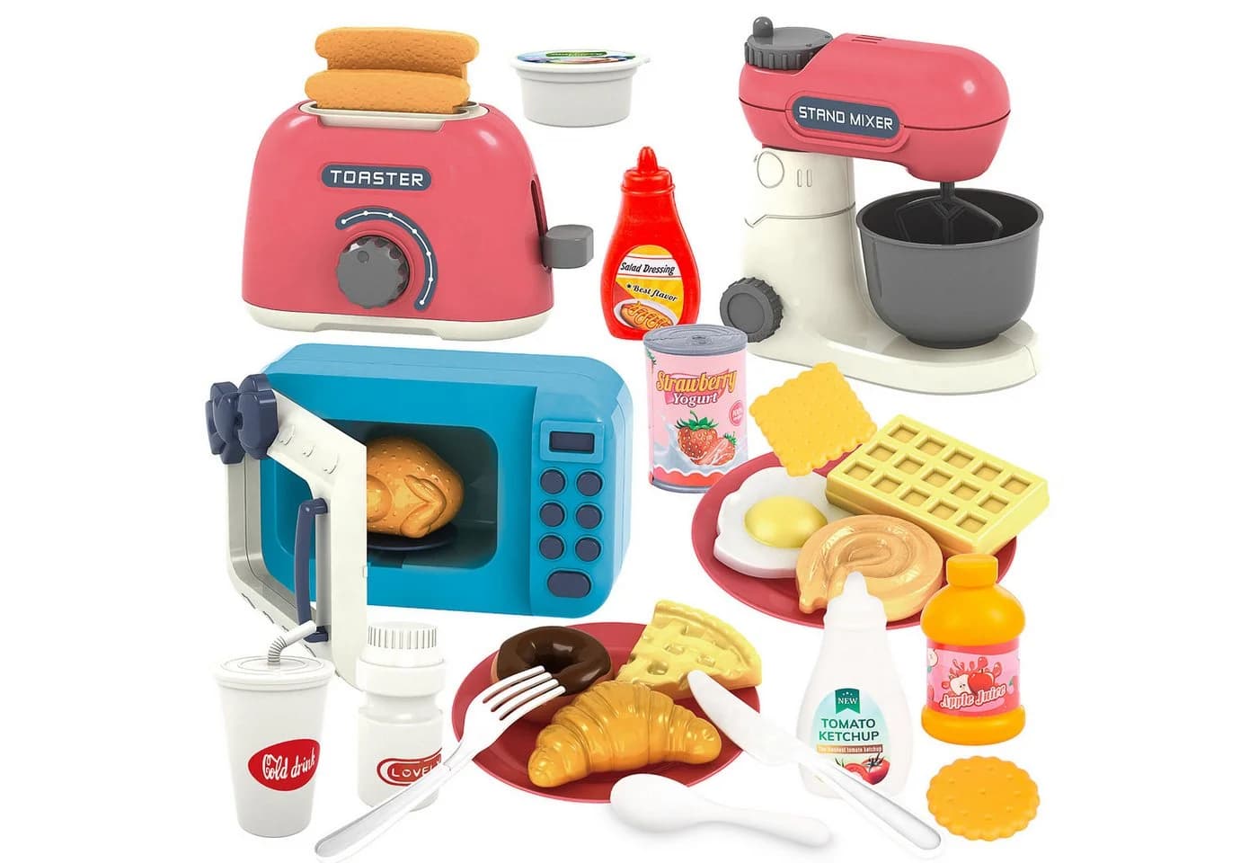 kinderplay Spielküche Set mit Mikrowelle & Zubehör - Bild 2