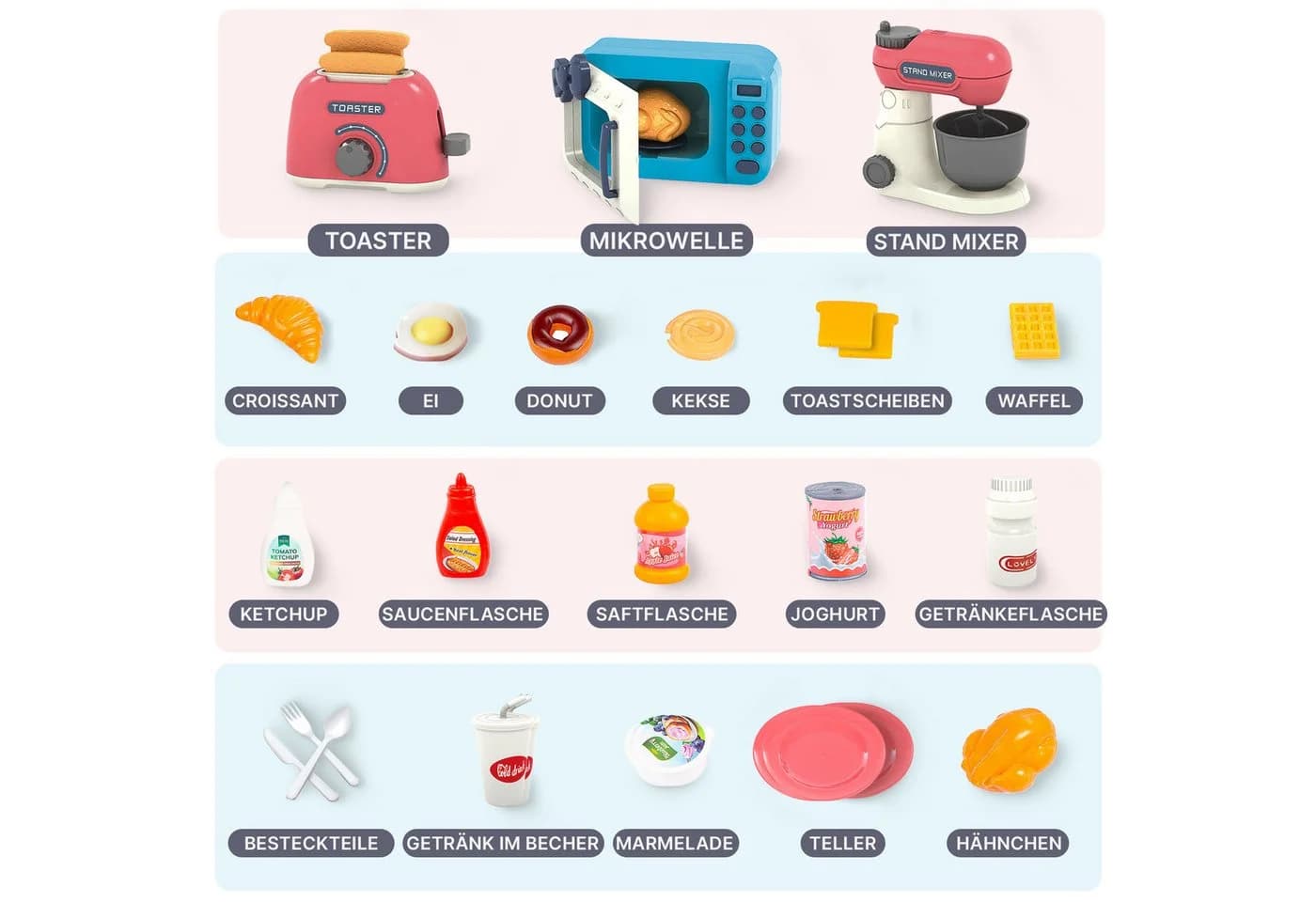 kinderplay Spielküche Set mit Mikrowelle & Zubehör - Bild 4