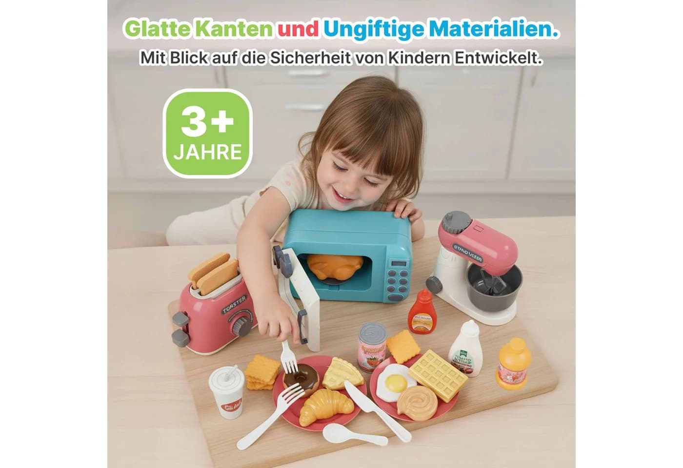 kinderplay Spielküche Set mit Mikrowelle & Zubehör - Bild 5