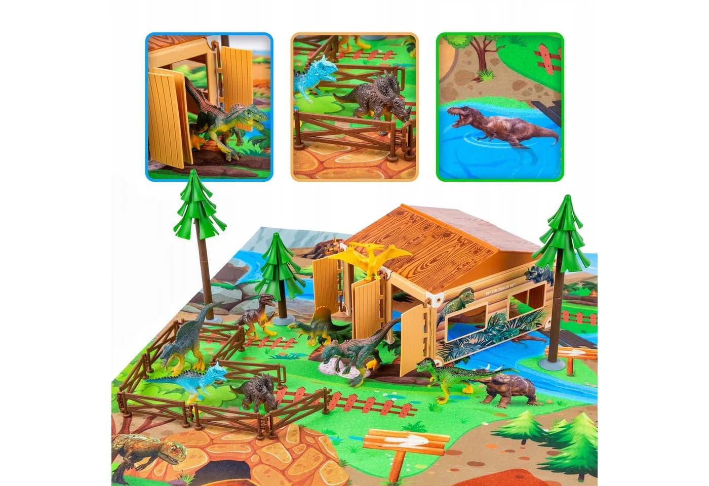 kinderplay Dino-Spielset mit Matte – 72-teilig - Bild 5