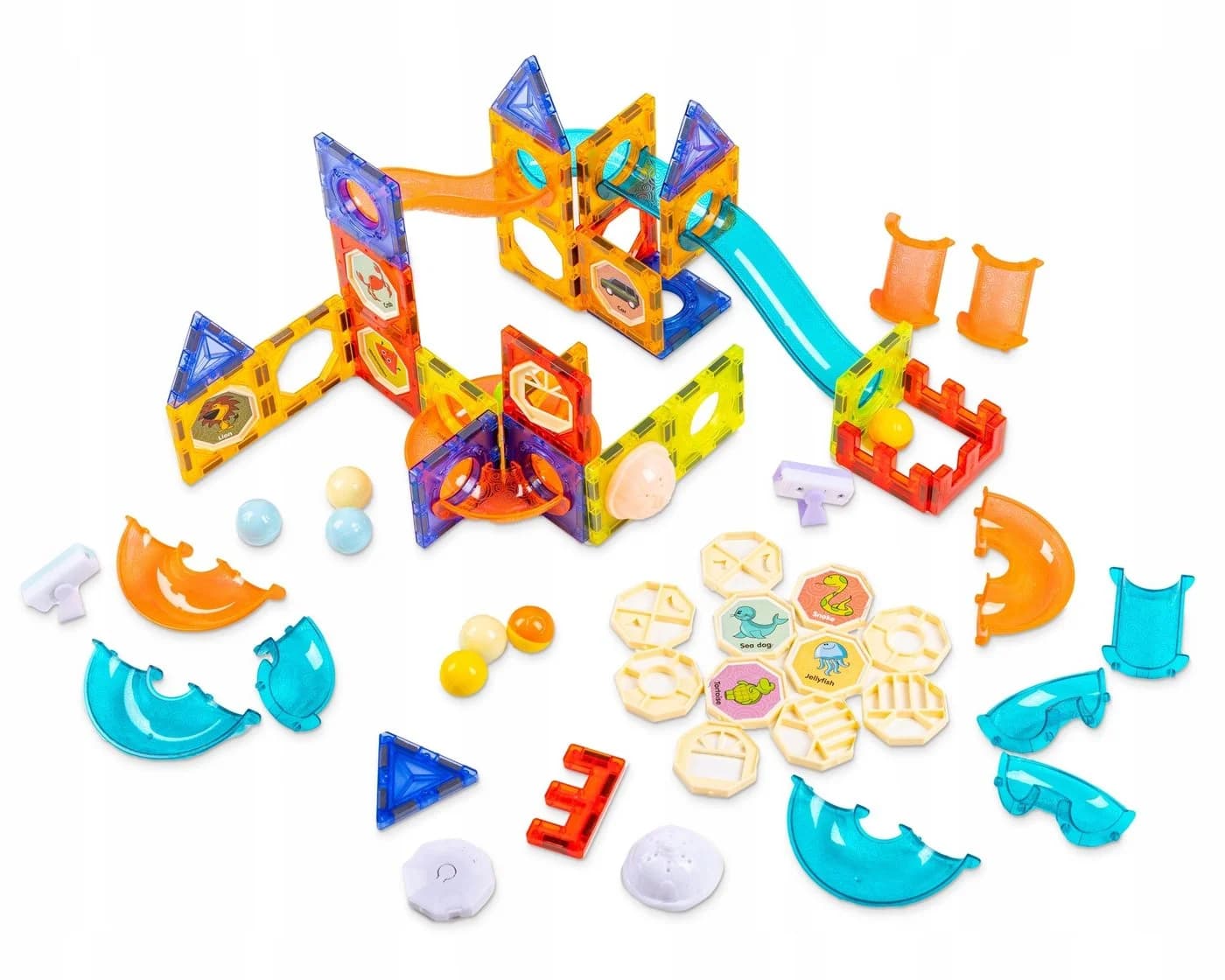 Kinderplay Magnetbausteine 75-teilig Leuchtende Schienen - Bild 5