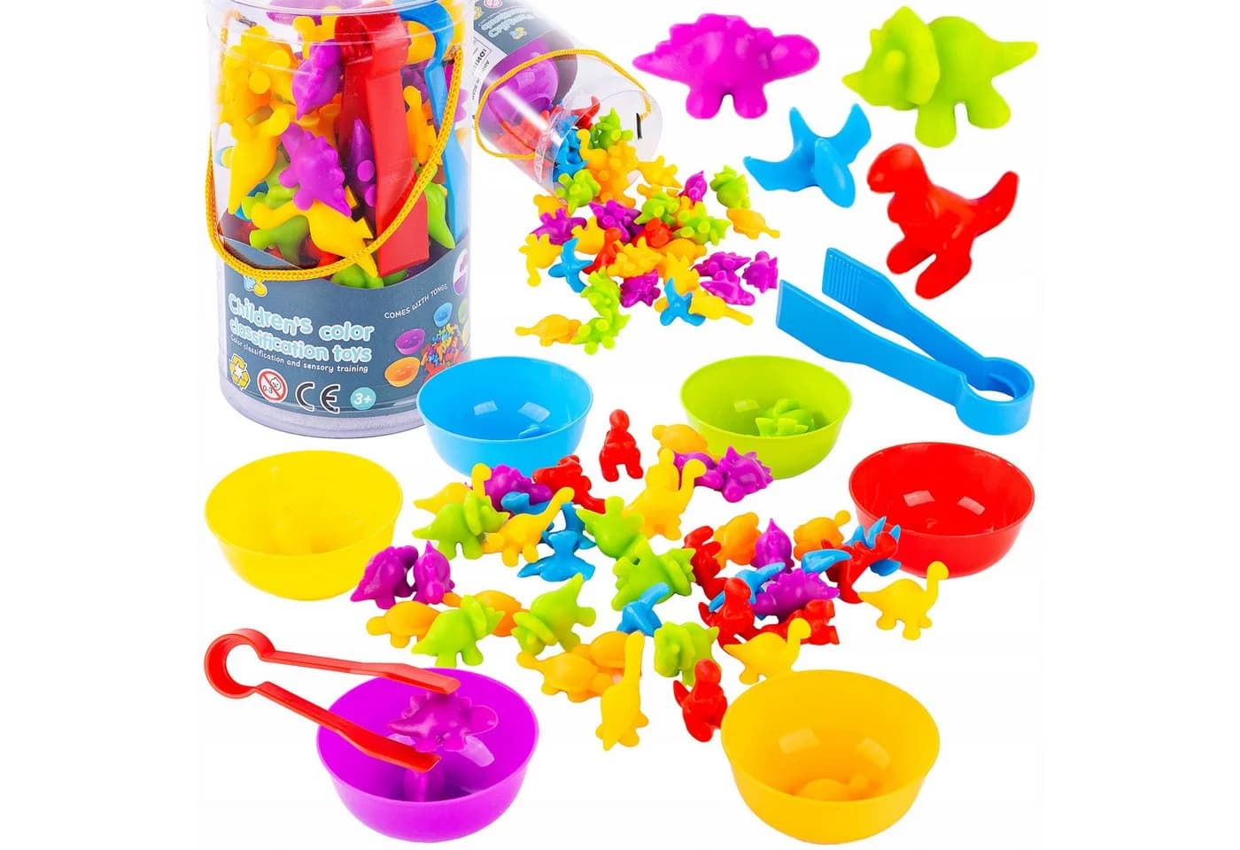 kinderplay Montessori Dinosaurier Lernspiel Farben Zählen - Bild 2