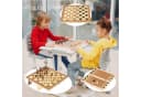 kinderplay 3-in-1 Holz Brettspiel Schach Dame Backgammon Bild 3