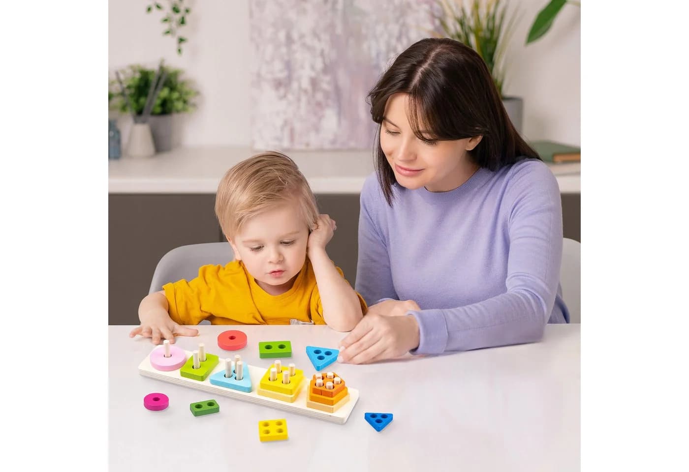 kinderplay Holz-Sortierpuzzle Montessori Lernspielzeug - Bild 4