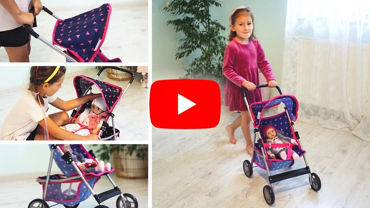 kinderplay Puppenwagen Buggy Leicht Faltbar Kinder - Bild 5