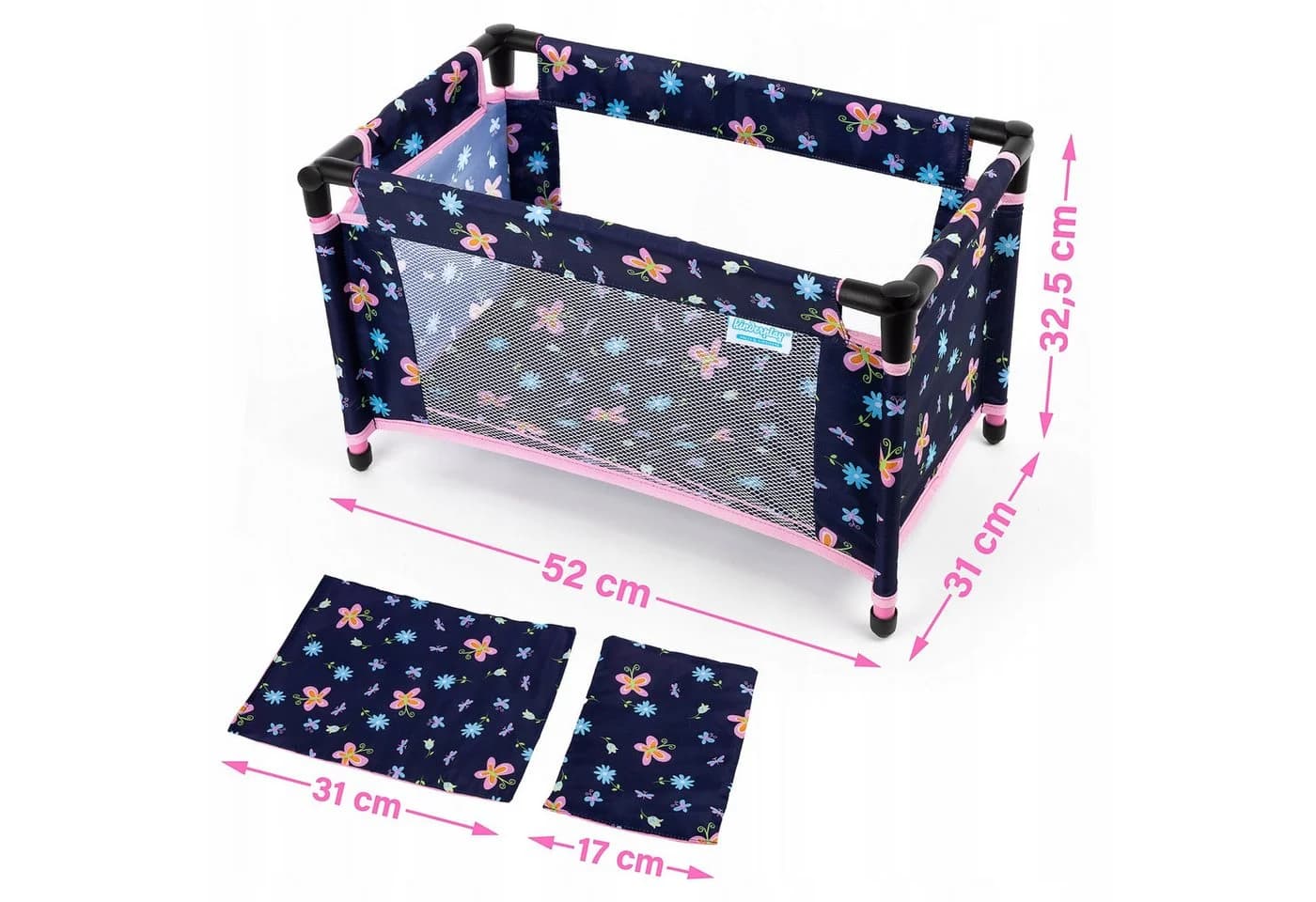 kinderplay Puppenreisebett Faltbar & Waschbar mit Tragetasche Bunt - Bild 4