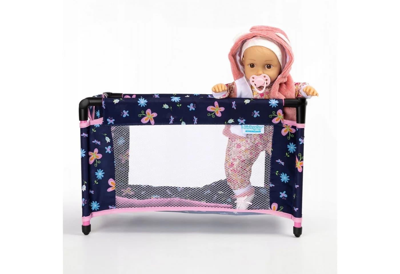 kinderplay Puppenreisebett Faltbar & Waschbar mit Tragetasche Bunt - Bild 5