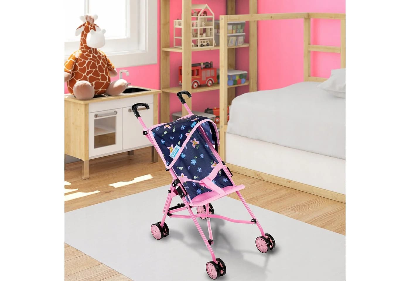 Kinderplay Dolls & Strollers Puppenbuggy Puppenwagen Buggy Leicht Klappbar