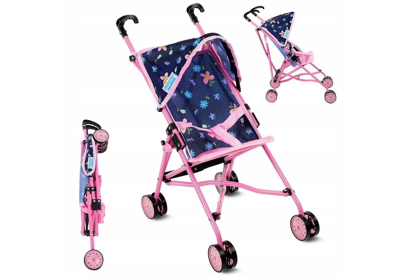 Kinderplay Dolls & Strollers Puppenbuggy Puppenwagen Buggy Leicht Klappbar - Bild 2