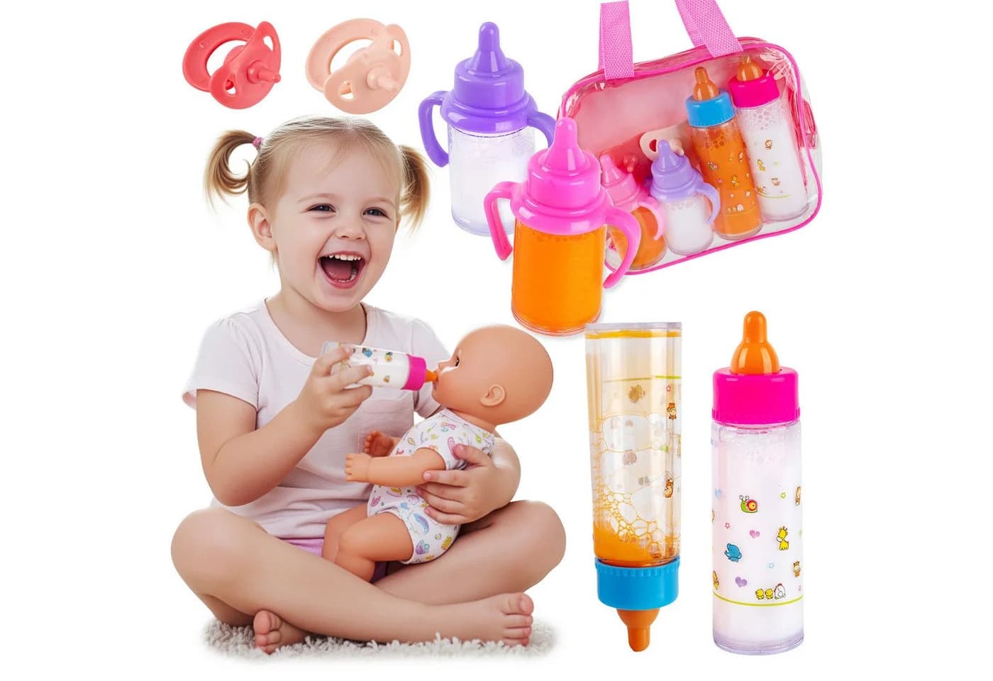 Kinderplay Dolls & Strollers Puppen Accessoires-Set Magische Puppenflaschen Set - Bild 2
