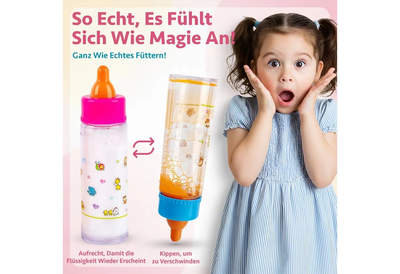 Kinderplay Dolls & Strollers Puppen Accessoires-Set Magische Puppenflaschen Set - Bild 4