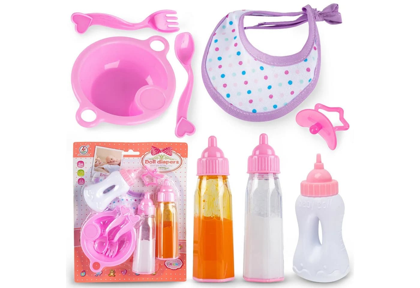 Kinderplay Dolls & Strollers Puppen Schnuller Fütter-Set Magische Flaschen Rollenspiel - Bild 2