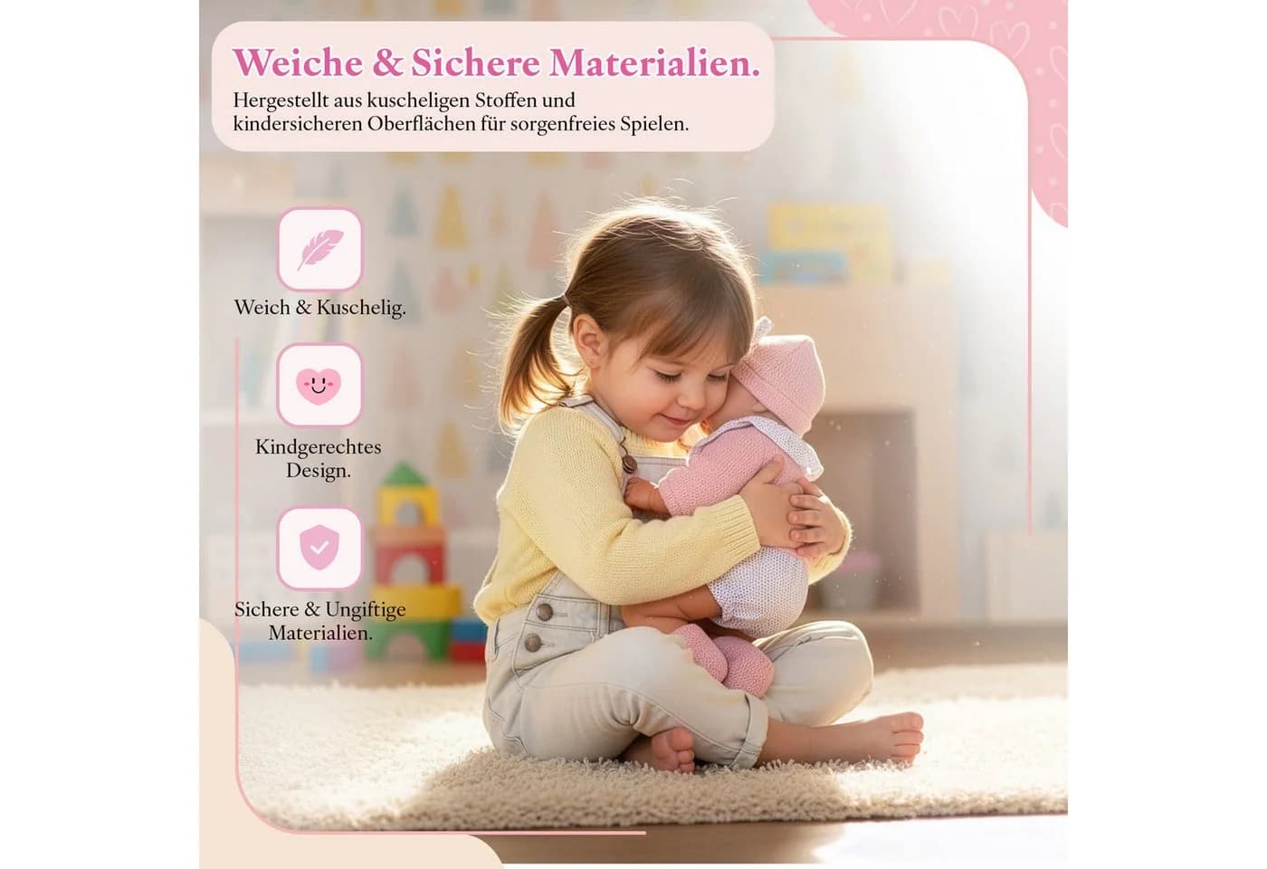 Kinderplay Dolls & Strollers Babypuppe Lili 41 cm Interaktive Babypuppe Realistisch Sprechend - Bild 5
