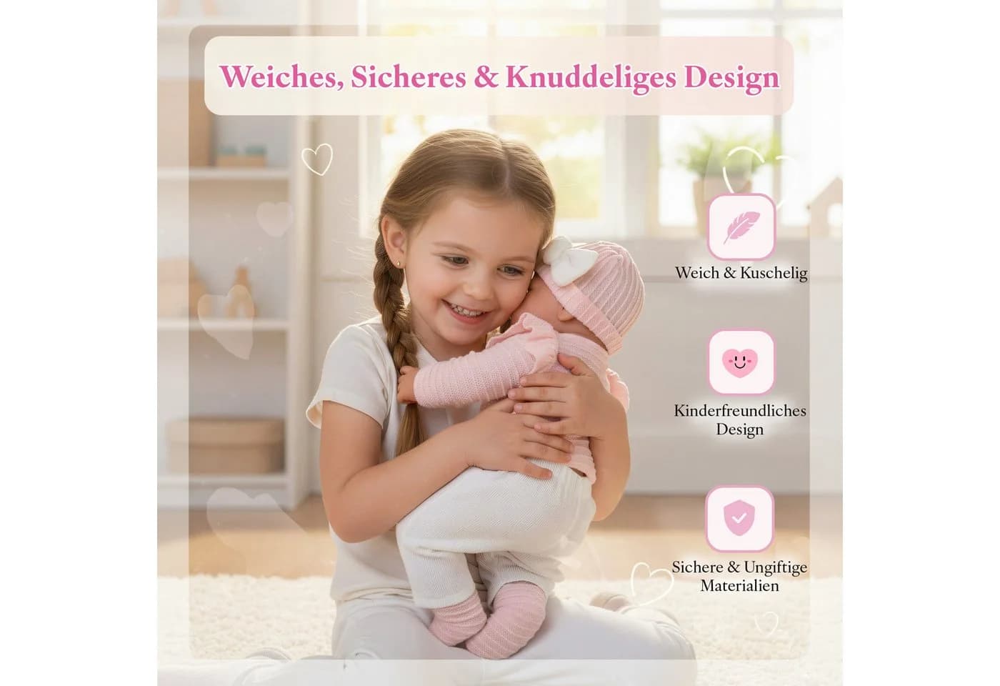Kinderplay Dolls & Strollers Babypuppe Sprechende Babypuppe Lili 41 cm weich & interaktiv ab 3 Jahren - Bild 5