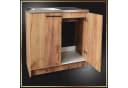 STAMAR Spülenschrank Küchenschrank 80cm Sonoma Eiche Spüle Hocharmatur Siphon Set Bild 4