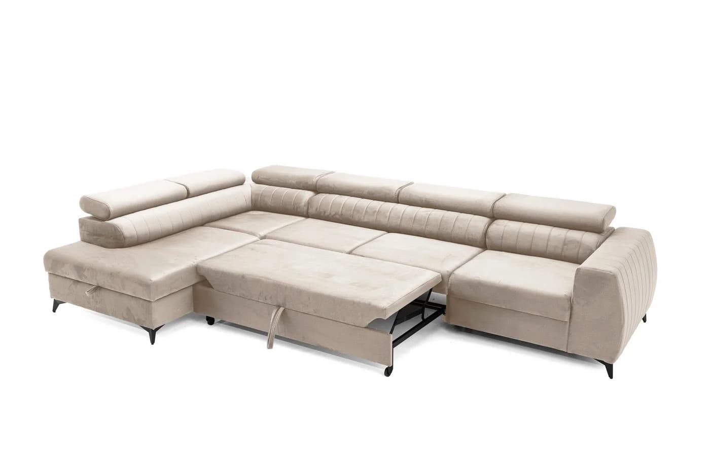 Muffo Ecksofa Piero maxi mit Schlaffunktion und Bettkasten Beige - Bild 5