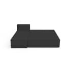 NACANAPA Ecksofa VELO S mit Schlaffunktion und Bettzeug-Container Schwarz Bild 1