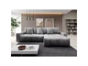Muffo Ecksofa PIANO Grau mit Schlaffunktion und Bettzeugablage Bild 2
