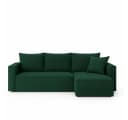 NACANAPA Ecksofa VELO Grün mit Schlaffunktion und Bettzeugkasten Bild 2