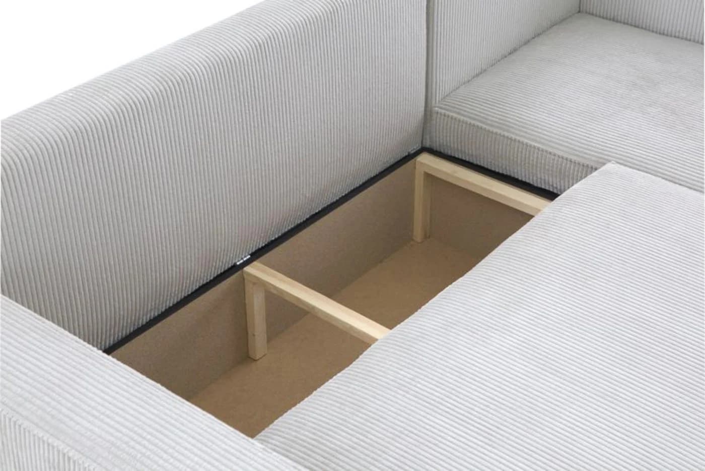 NACANAPA Ecksofa VELO Grün mit Schlaffunktion und Bettzeugkasten - Bild 3