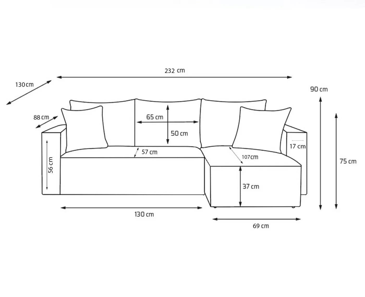NACANAPA Ecksofa VELO Grün mit Schlaffunktion und Bettzeugkasten - Bild 5