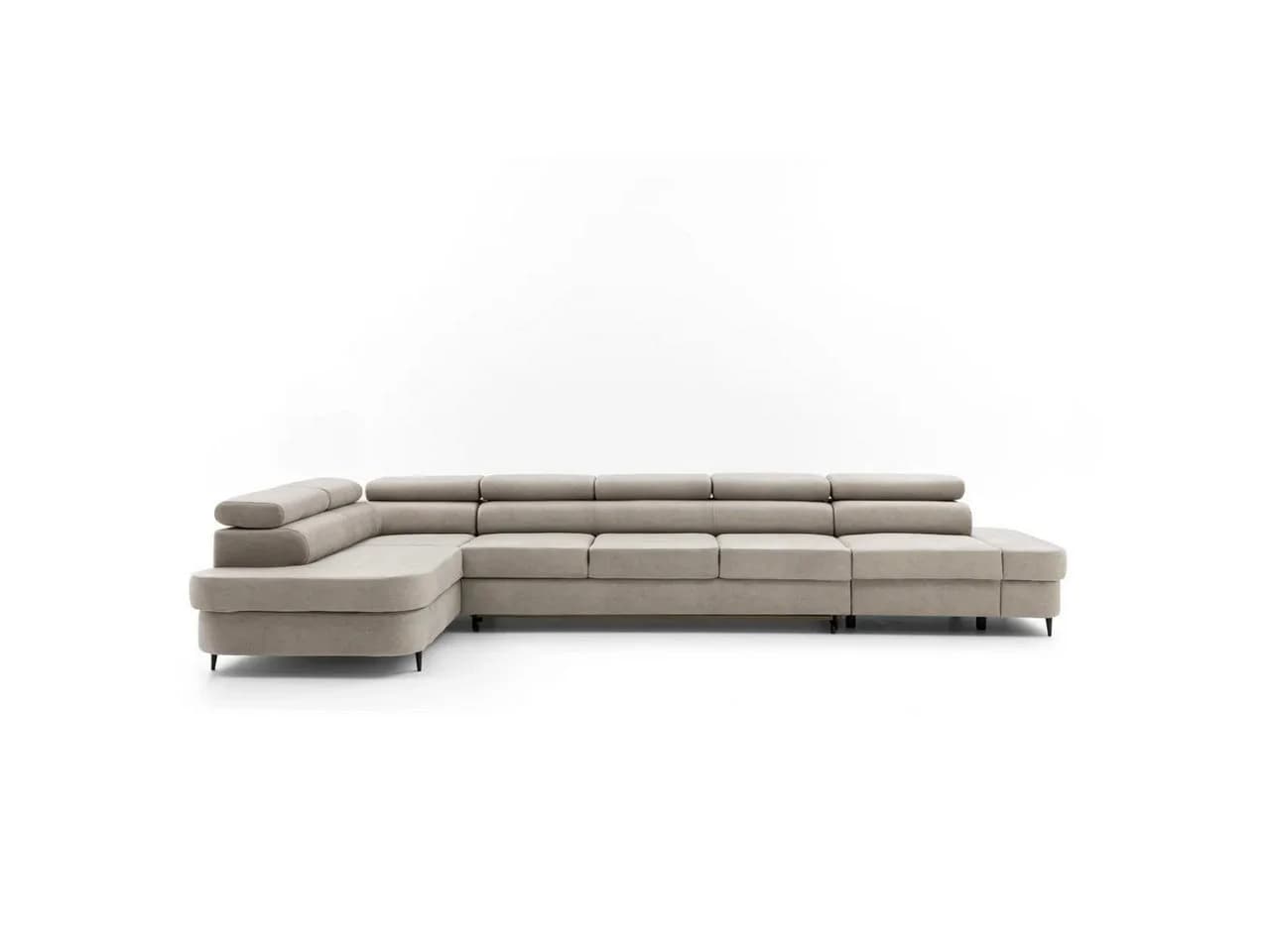 Muffo Ecksofa PRIAM XXL Beige Schlaffunktion Bettzeugbehälter - Bild 2
