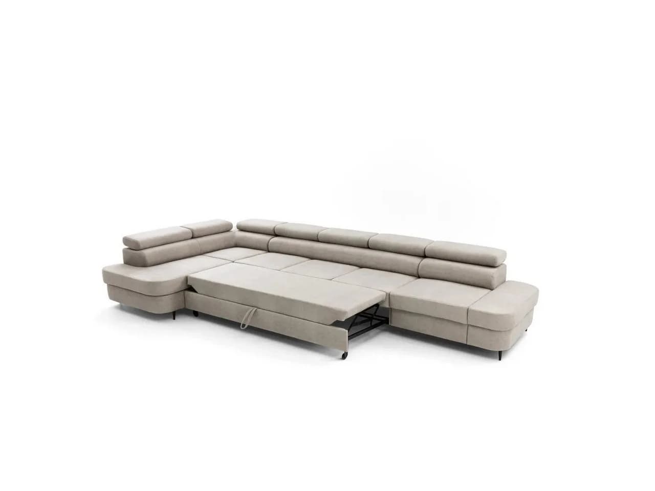 Muffo Ecksofa PRIAM XXL Beige Schlaffunktion Bettzeugbehälter - Bild 4