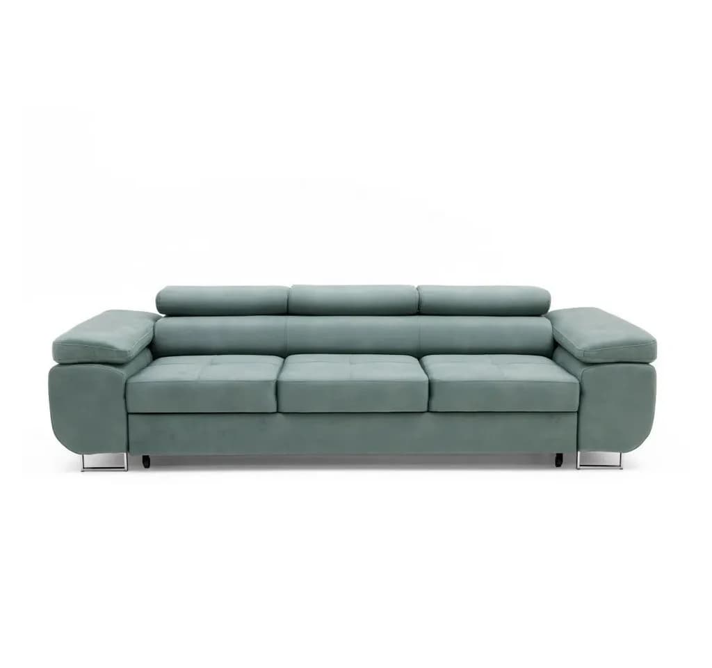 Muffo Sofa WILD 3 Grün mit Schlaffunktion und verstellbaren Kopfstützen - Bild 2