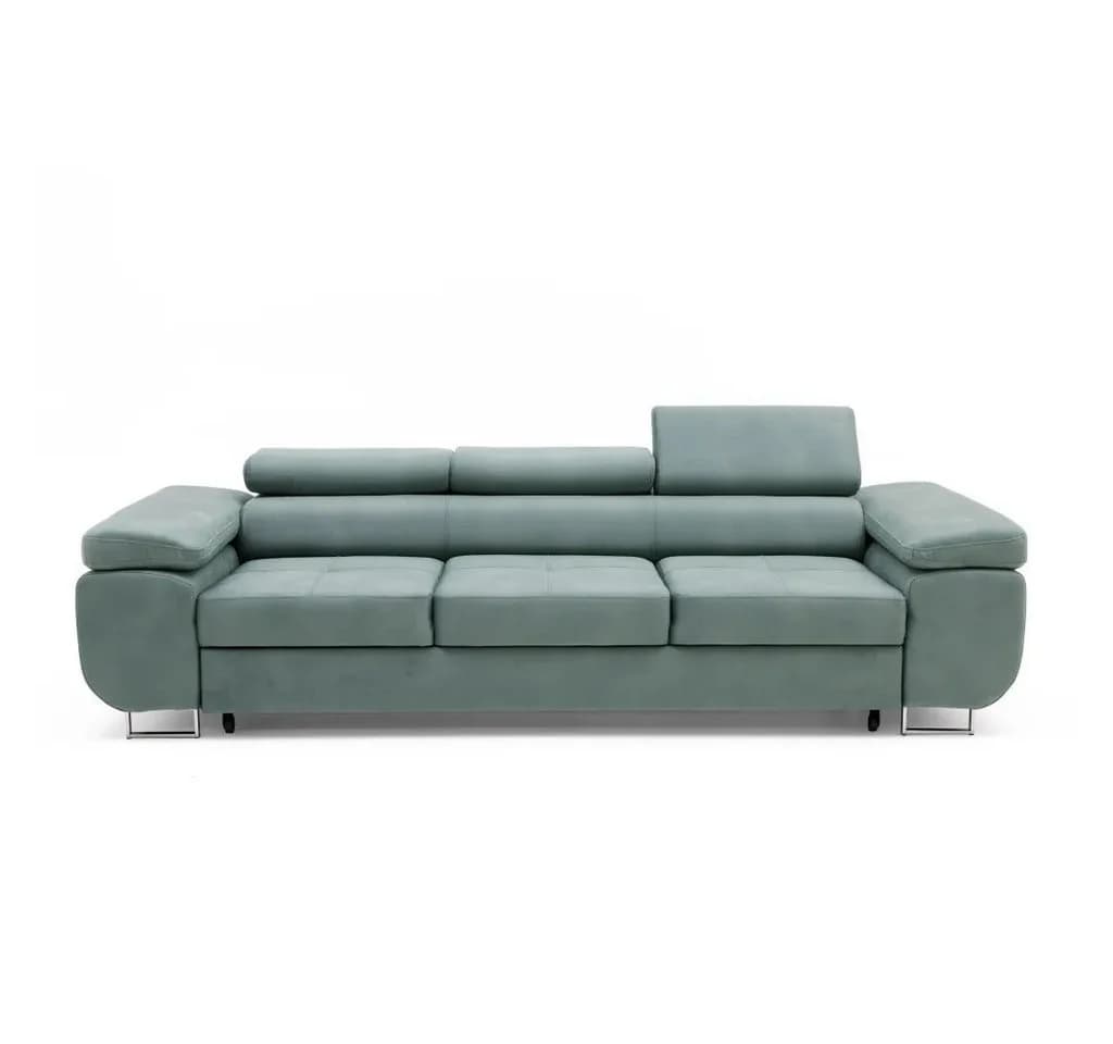 Muffo Sofa WILD 3 Grün mit Schlaffunktion und verstellbaren Kopfstützen - Bild 4
