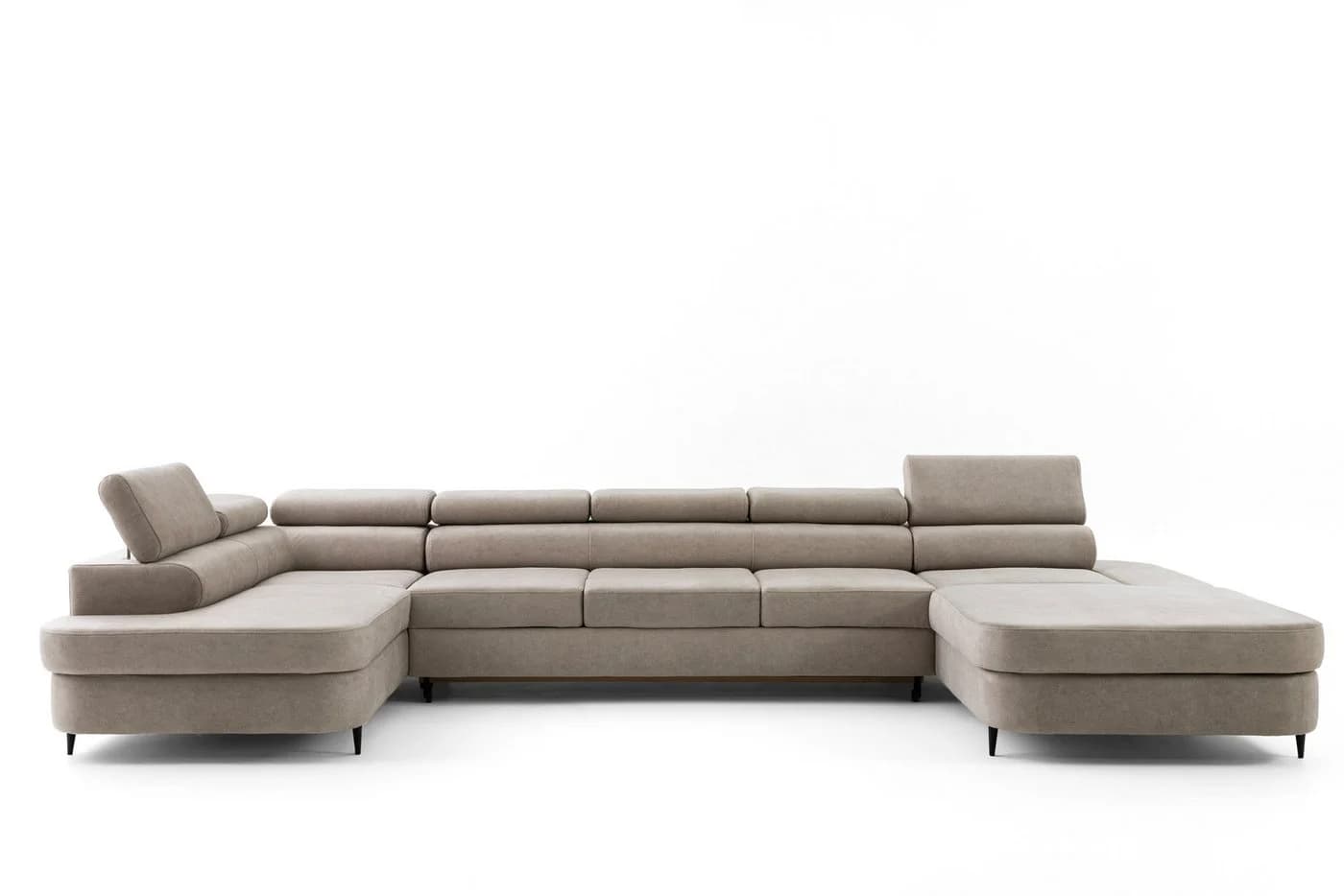Muffo Ecksofa PRIAM MAXI U Beige Schlaffunktion Bettkasten