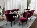 Muffo Stuhl LADY 2er Set Rotbraun Samt Buchenholz Bild 1