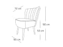 Muffo Stuhl LADY 2er Set Rotbraun Samt Buchenholz Bild 3