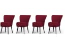 Muffo Stuhl LADY 4er Set Brauner Samt mit Buchenholzbeinen Bild 2