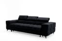 Muffo Sofa Pudding 3 Schwarz Schlaffunktion verstellbare Kopfstützen Bild 1