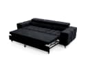 Muffo Sofa Pudding 3 Schwarz Schlaffunktion verstellbare Kopfstützen Bild 3